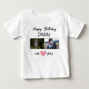 GLÜCKLICHES GEBURTSTAG DADDY BABY SCHLIESST CUSTOM BABY T-SHIRT