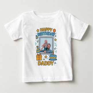 GLÜCKLICHES GEBURTSTAG DADDY BABY SCHLIESST CUSTOM BABY T-SHIRT