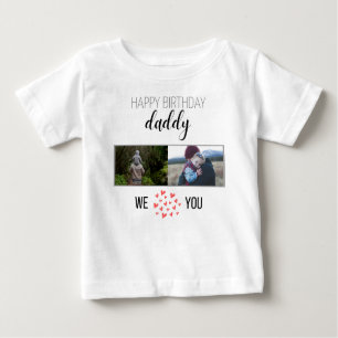 GLÜCKLICHES GEBURTSTAG DADDY BABY SCHLIESST CUSTOM BABY T-SHIRT