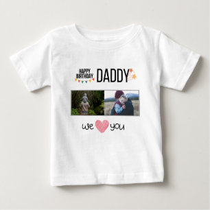 GLÜCKLICHES GEBURTSTAG DADDY BABY SCHLIESST CUSTOM BABY T-SHIRT