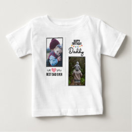 GLÜCKLICHES GEBURTSTAG DADDY BABY SCHLIESST CUSTOM BABY T-SHIRT