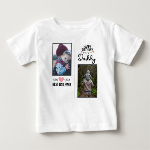 GLÜCKLICHES GEBURTSTAG DADDY BABY SCHLIESST CUSTOM BABY T-SHIRT