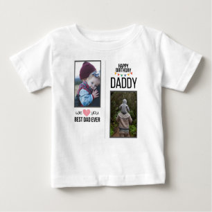 GLÜCKLICHES GEBURTSTAG DADDY BABY SCHLIESST CUSTOM BABY T-SHIRT