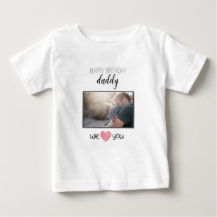GLÜCKLICHES GEBURTSTAG DADDY BABY SCHLIESST CUSTOM BABY T-SHIRT