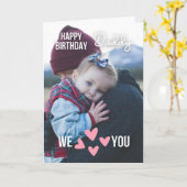 GLÜCKLICHES GEBURTSTAGES DADDY CARD CUSTOM FOTO UN KARTE (Gelbe Blume)