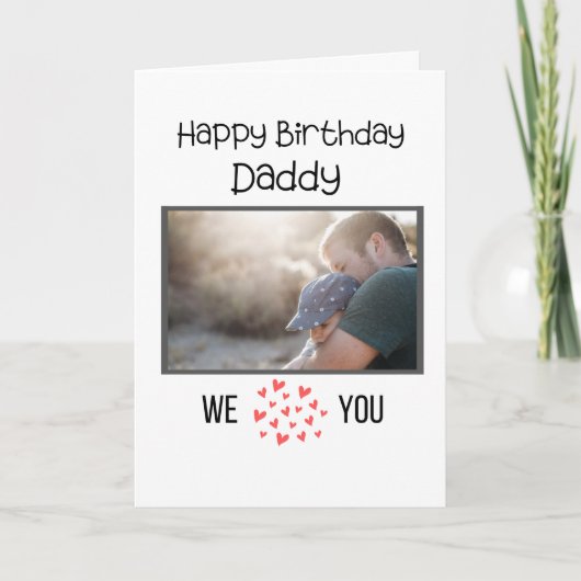 GLÜCKLICHES GEBURTSTAGES DADDY CARD CUSTOM FOTO UN KARTE (Vorderseite)
