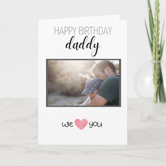 GLÜCKLICHES GEBURTSTAGES DADDY CARD CUSTOM FOTO UN KARTE (Vorderseite)