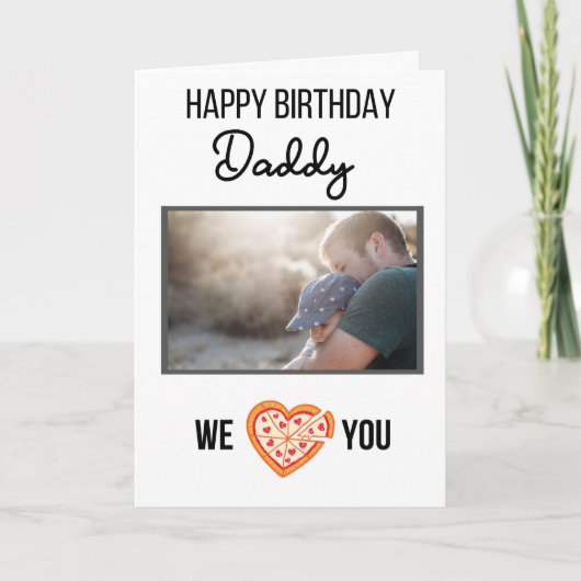 GLÜCKLICHES GEBURTSTAGES DADDY CARD CUSTOM FOTO UN KARTE (Vorderseite)