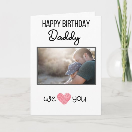 GLÜCKLICHES GEBURTSTAGES DADDY CARD CUSTOM FOTO UN KARTE (Vorderseite)