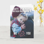 GLÜCKLICHES GEBURTSTAGES DADDY CARD CUSTOM FOTO UN KARTE (Gelbe Blume)