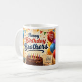 Glückliches Geburtstagsbruder-Feier-Mug Kaffeetasse (Vorderseite Links)