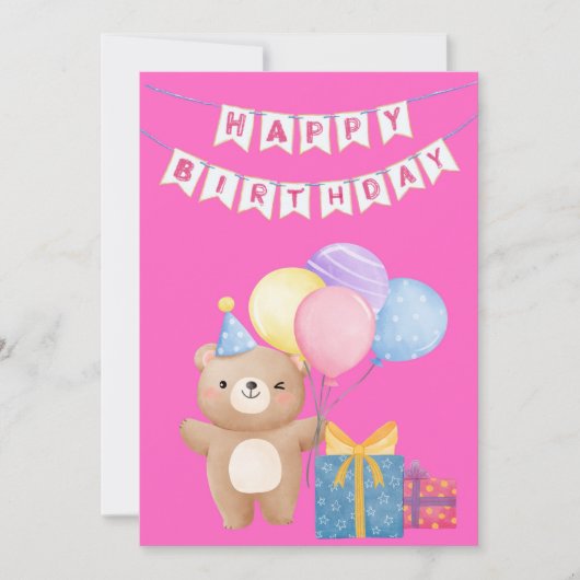 Glückliches Geburtstagsmädchen (Vorderseite)