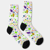 Glückliches Geburtstagsmuster Socken (Rechts)