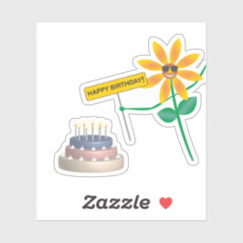 Glückliches Geburtstagsticker-Party Aufkleber