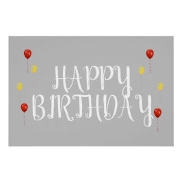 Glückliches Geburtstagszeichen Poster