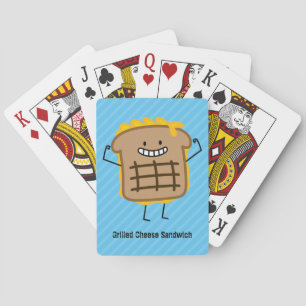 Glückliches gegrilltes Käse-Sandwich Spielkarten