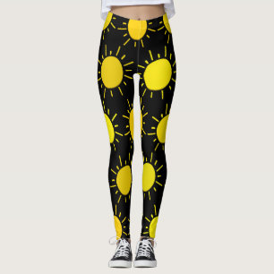 Glückliches Gelbes Sonnenlicht Mode Leggings