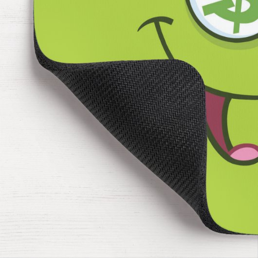 Glückliches Geld Emoji Mousepad (Ecke)