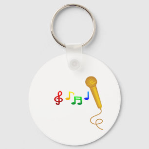 Glückliches Gesang-Musik-Karaoke Schlüsselanhänger
