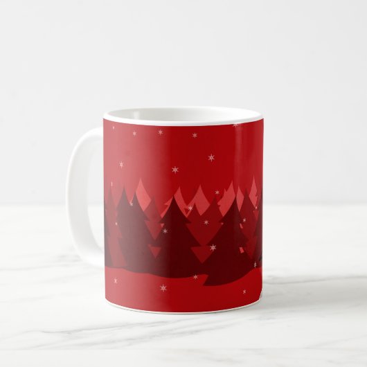 Glückliches Gesang-Schneemann-Weihnachten Kaffeetasse (Vorderseite Links)