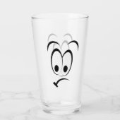 GLÜCKLICHES GESCHICHTE CARTOON-GESICHT GLAS (Rückseite)