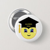 Glückliches Gesicht Abschluss Button (Vorne & Hinten)