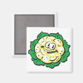 glückliches Gesicht Blumenkohl Magnet (Vorderseite/Rückseite)