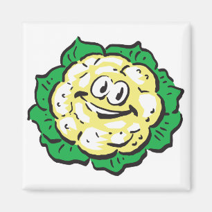 glückliches Gesicht Blumenkohl Magnet