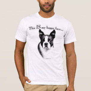 Glückliches Gesicht Bostons Terrier T-Shirt