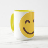 Glückliches Gesicht Emoji Tasse (Vorderseite Links)