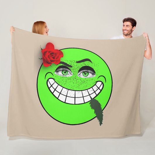GLÜCKLICHES GESICHT Fleece Blanket! (Beispiel)