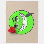 GLÜCKLICHES GESICHT Fleece Blanket! (Vorderseite)