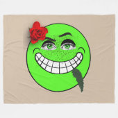 GLÜCKLICHES GESICHT Fleece Blanket! (Vorderseite (Horizontal))