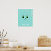 Glückliches Gesicht & fröhliche Gedanken bringen g Poster (Küche)