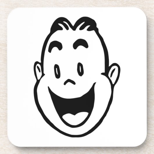 GLÜCKLICHES GESICHT GETRÄNKEUNTERSETZER (Vorderseite)