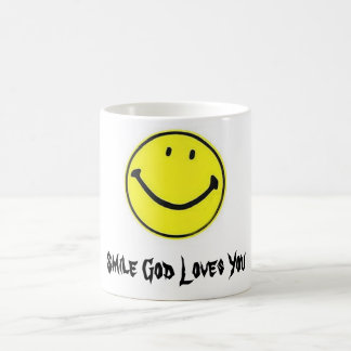 glückliches Gesicht, Lächeln-Gott-Lieben Sie Kaffeetasse