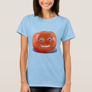 Glückliches Gesicht lächelnd Tomate T-Shirt