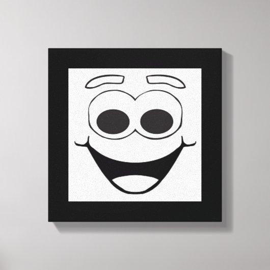 GLÜCKLICHES GESICHT LEINWANDDRUCK (Vorderseite)