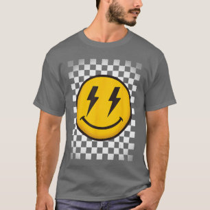 Glückliches Gesicht mit Freunden und Blitzen T-Shirt