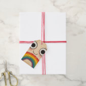 GLÜCKLICHES GESICHT REGENBOGEN GESCHENKANHÄNGER (Mit Garn)