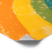 GLÜCKLICHES GESICHT REGENBOGEN POSTER (Ecke)