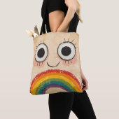 GLÜCKLICHES GESICHT REGENBOGEN TASCHE (Von Nahem)