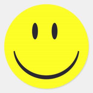 glückliches Gesicht Runder Aufkleber