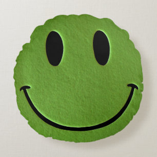 Glückliches Gesicht Rundes Kissen