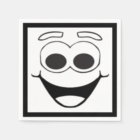 GLÜCKLICHES GESICHT SERVIETTE (Vorderseite)