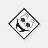 GLÜCKLICHES GESICHT SERVIETTE (Ecke)