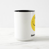 Glückliches Gesichtsgesicht Retro-ähnlich Tasse (Zentrum)