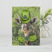 Glückliches Giraffe Einladung (Stehend Vorderseite)