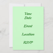 Glückliches Giraffe Einladung (Rückseite)