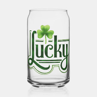Glückliches Glas, stilvoll trinken Dosenglas